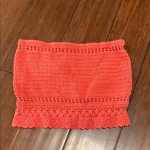 Knit crop tube top